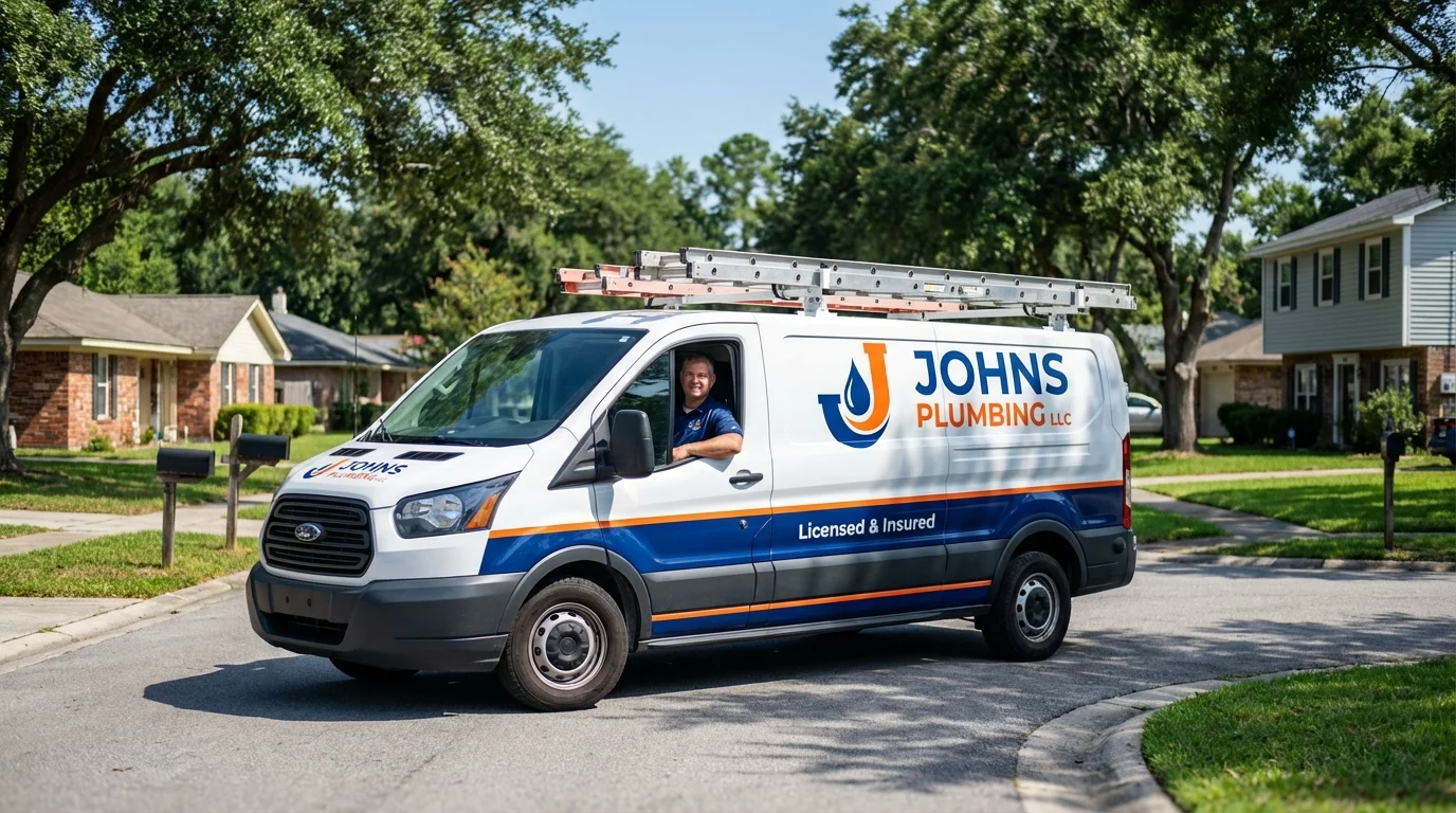 Johns Plumbing LLC service van in Rio Verde, AZ