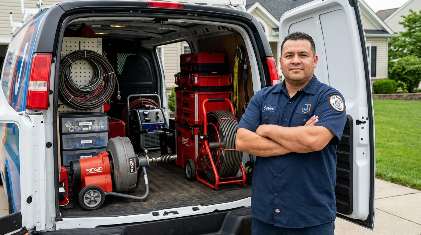 Professional drain cleaning equipment and Johns Plumbing LLC plumber in Rio Verde