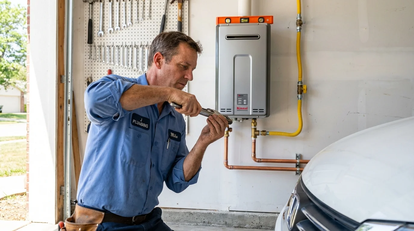 Tankless water heater installation by a Johns Plumbing LLC plumber in Rio Verde